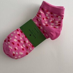 Kate Spade Pink and Red Heart Socks